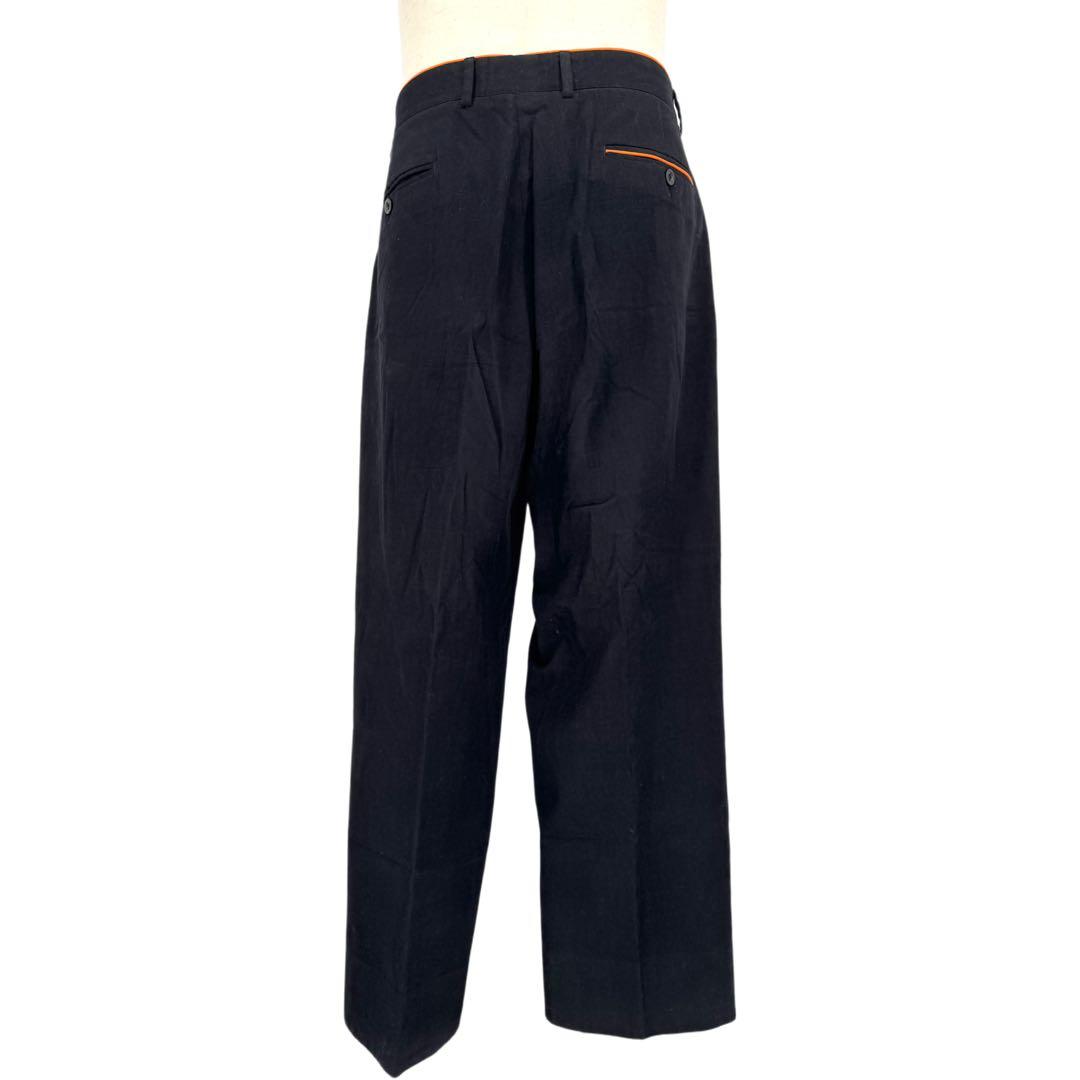 HERMES 綿パンツ スラックス 54サイズ ブラック チノパン