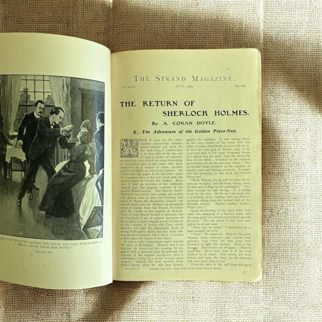 【復活号】シャーロック・ホームズ ストランド誌 1904年 初版 コナンドイル