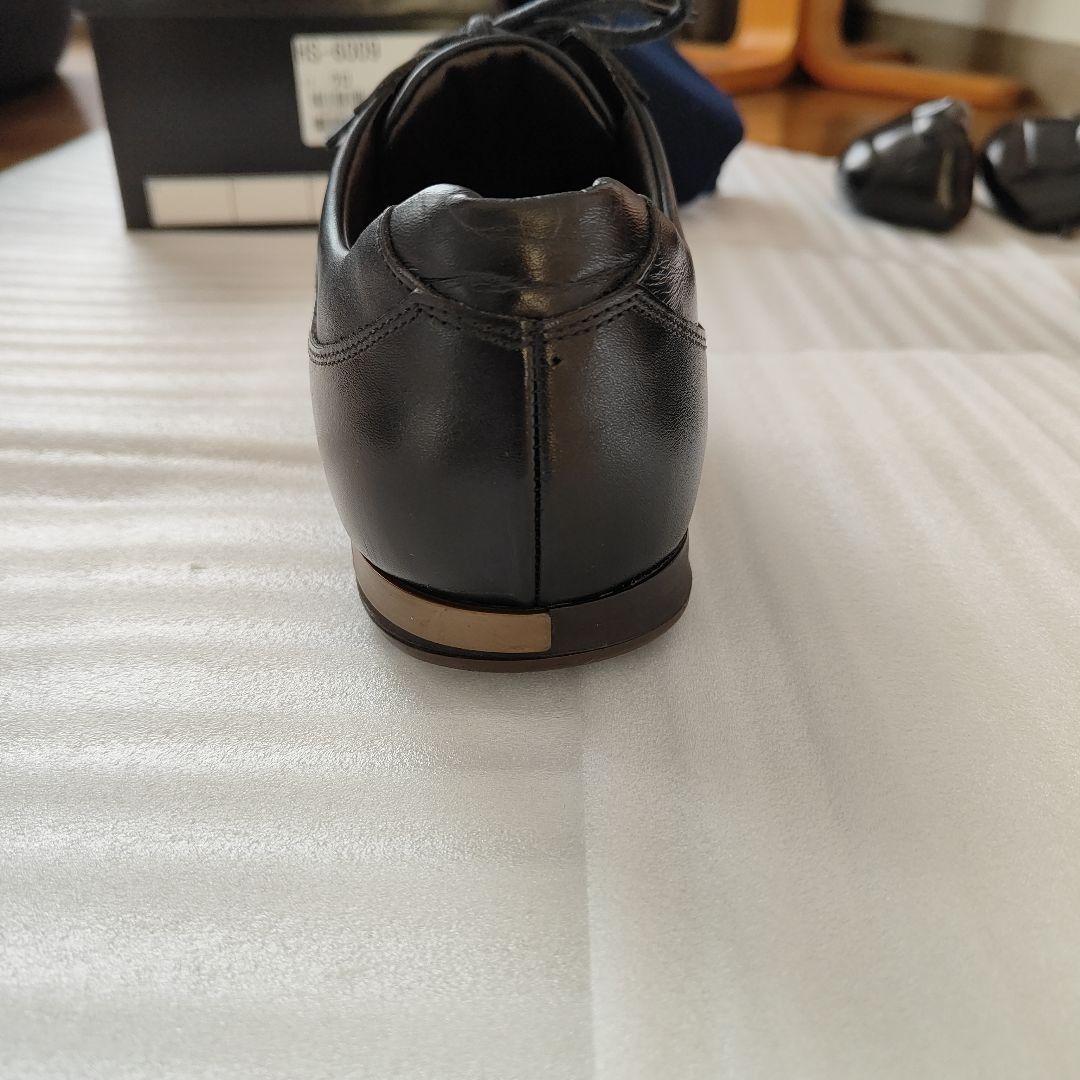 【美品】大塚製靴レザースニーカー　HS-6009ジェントル　ブラック　24EEE