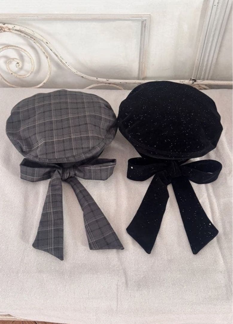 土日限定価格！Treat Ürself ribbon béret hat