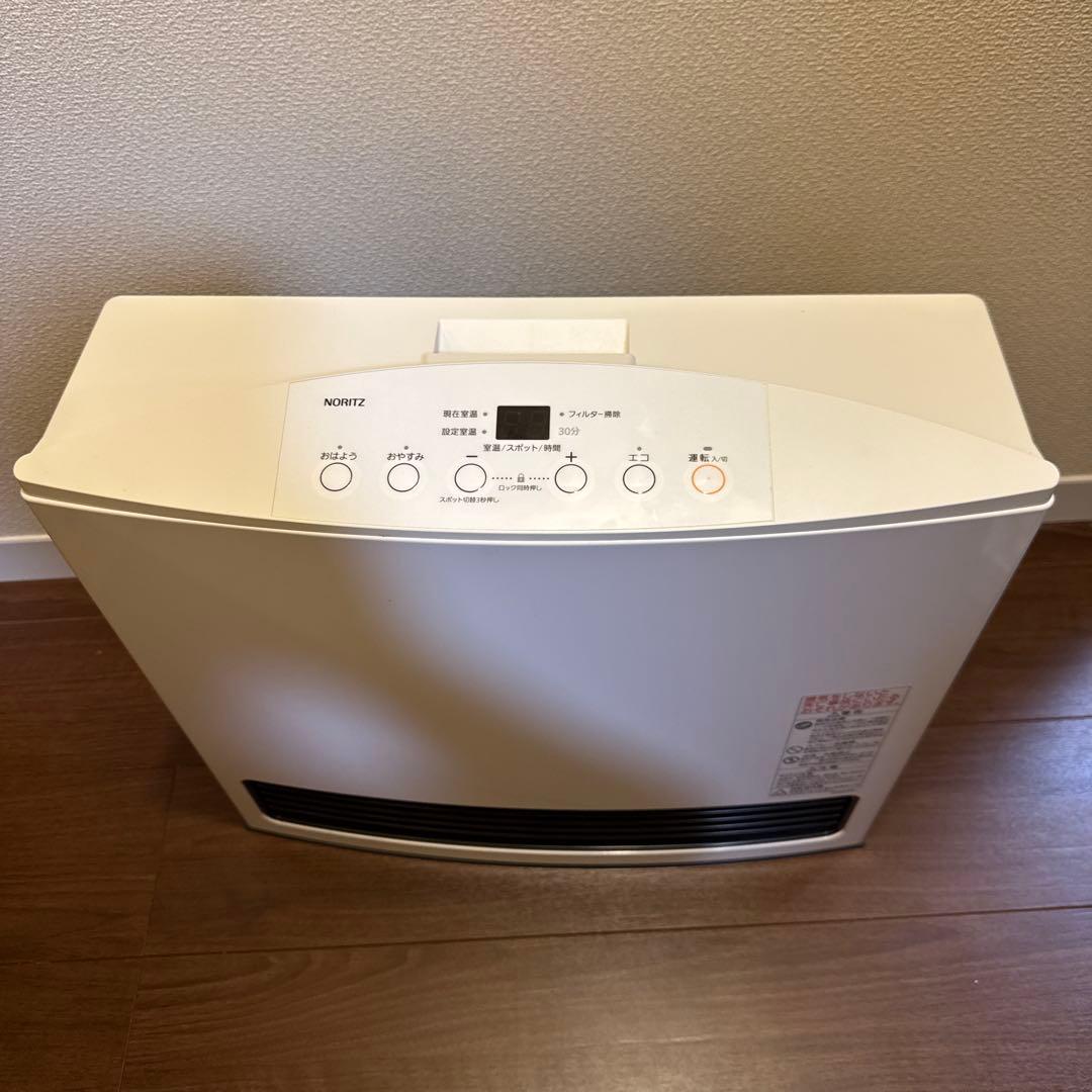 ノーリツ　ガスファンヒーター GFH-4004S-W5 5mガスホース付き