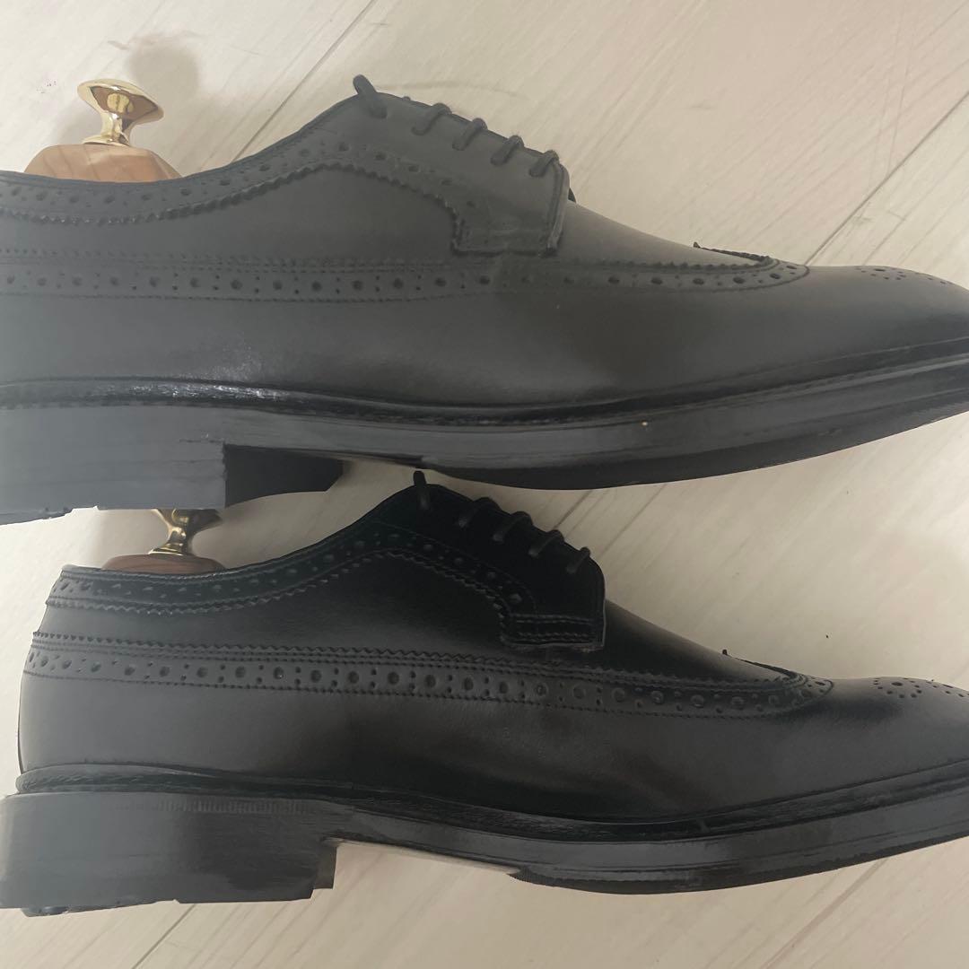 【未使用】リーガル　J292 ウイングチップ　ブラック　24.5 ハーフラバー付