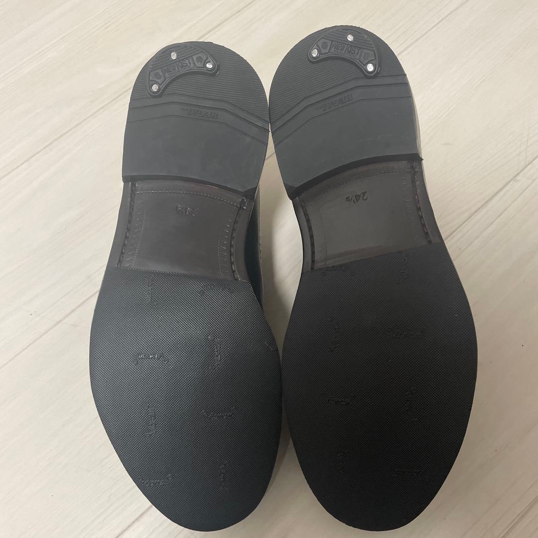 【未使用】リーガル　J292 ウイングチップ　ブラック　24.5 ハーフラバー付