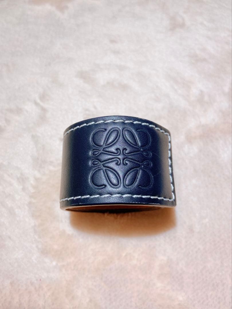 も*♪様 美品◇LOEWE ロエベ◇アナグラム スラップ ブレスレット 黒 箱・
