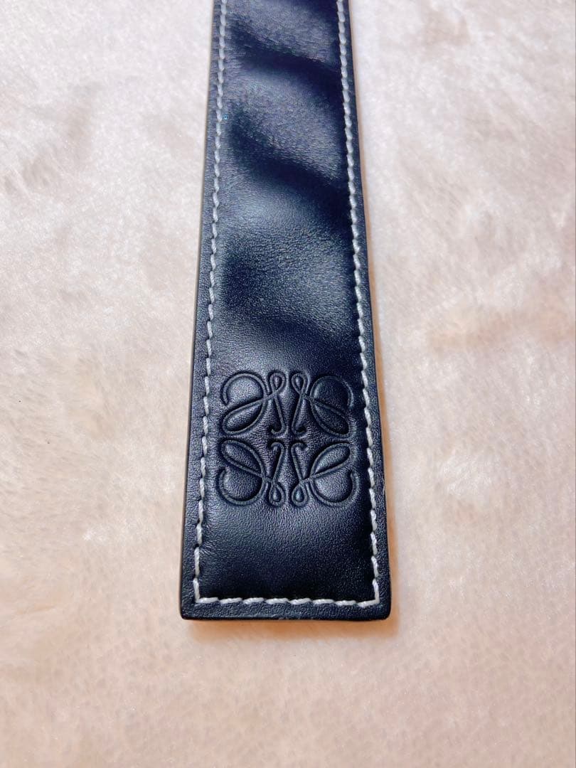 も*♪様 美品◇LOEWE ロエベ◇アナグラム スラップ ブレスレット 黒 箱・