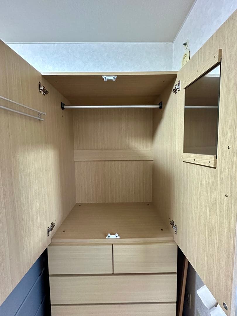 ニトリ　ワードローブ　クローゼット　アーデル　（ベージュ）