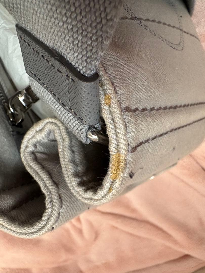 PRADA グレー キャンバストートバッグ