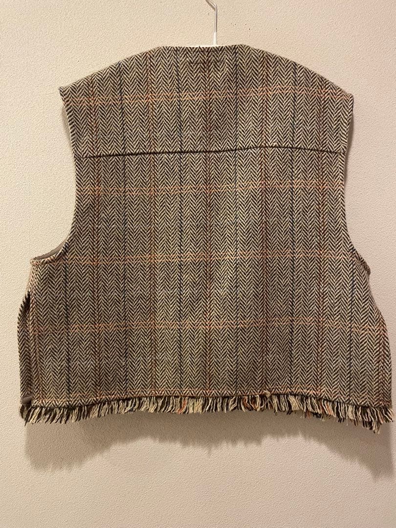 北欧暮らしの道具店 よしいちひろさんコラボ　ヘリンボーン柄ウールベスト