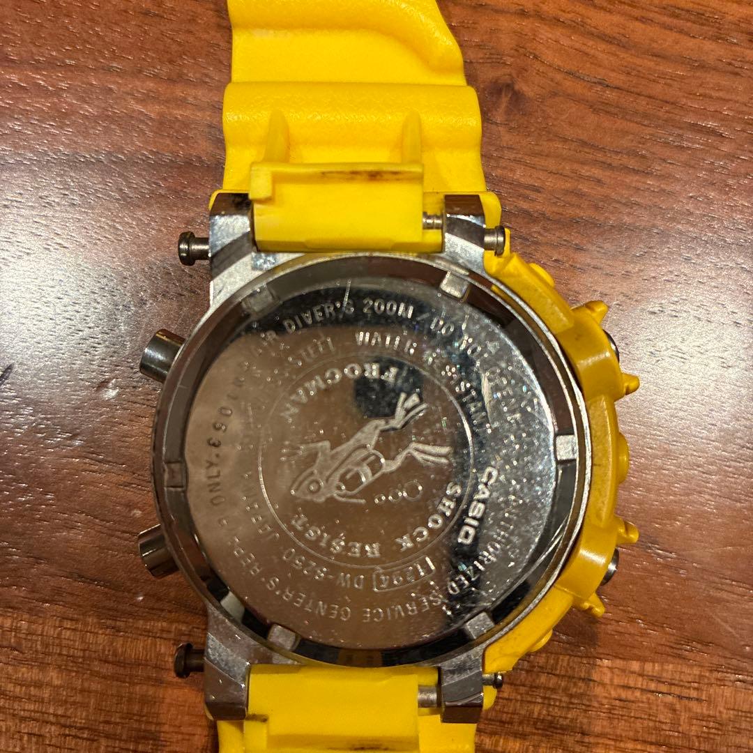 G-SHOCK FROGMAN イエロー 本体のみ（ベルト破損）　フロッグマン