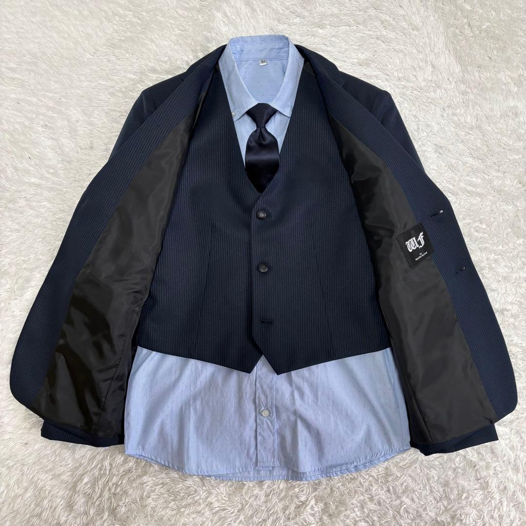 【完品！フォーマル5点】ワンダーファクトリー 卒服 160 キッズ ネイビー