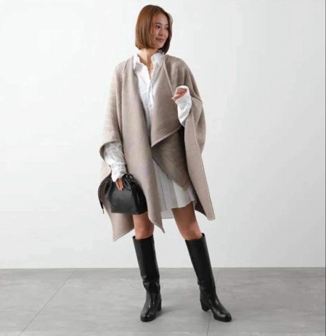 フェンディ　ポンチョ　ストール　コート　ショール　ウールカシミア