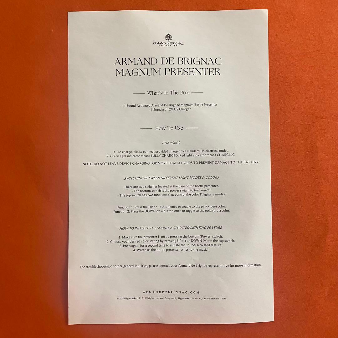 アルマンド マグナムボトル用(1.5L)ディスプレイ LED トランプタワー