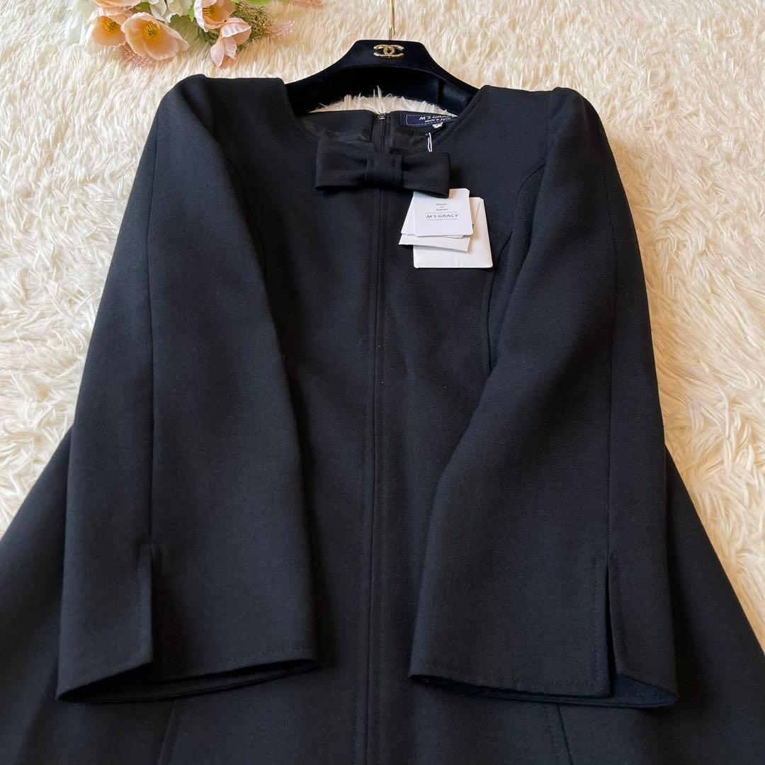 極美品 M'S GRACY 2020年 バックリボン ワンピース ブラック 36