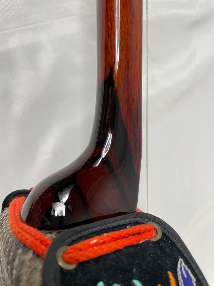 縞黒檀/カマゴン棹 強化張り・蛇皮三線