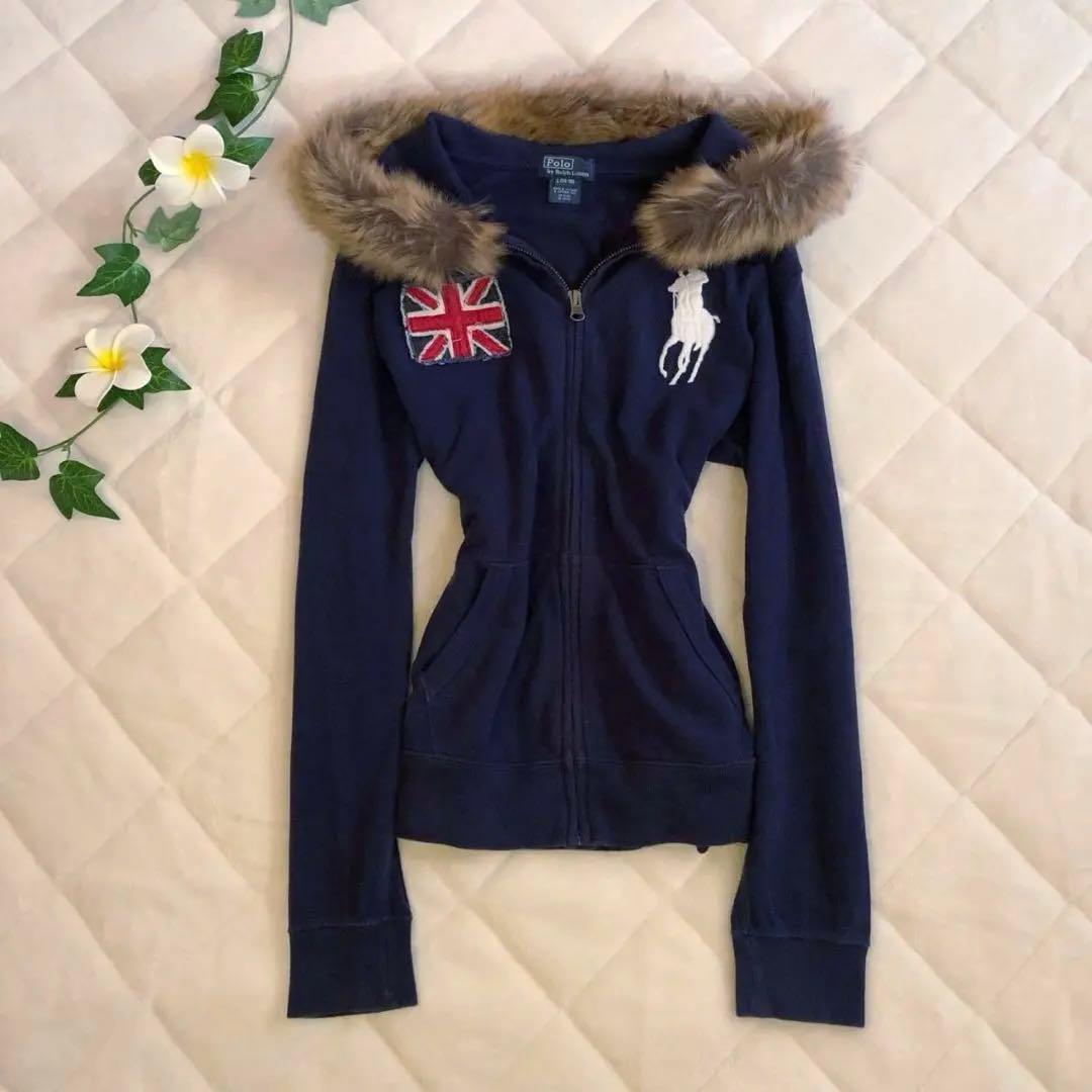 ラルフローレン ビッグポニー ジップパーカー ユニオンジャック リメイク Y2K
