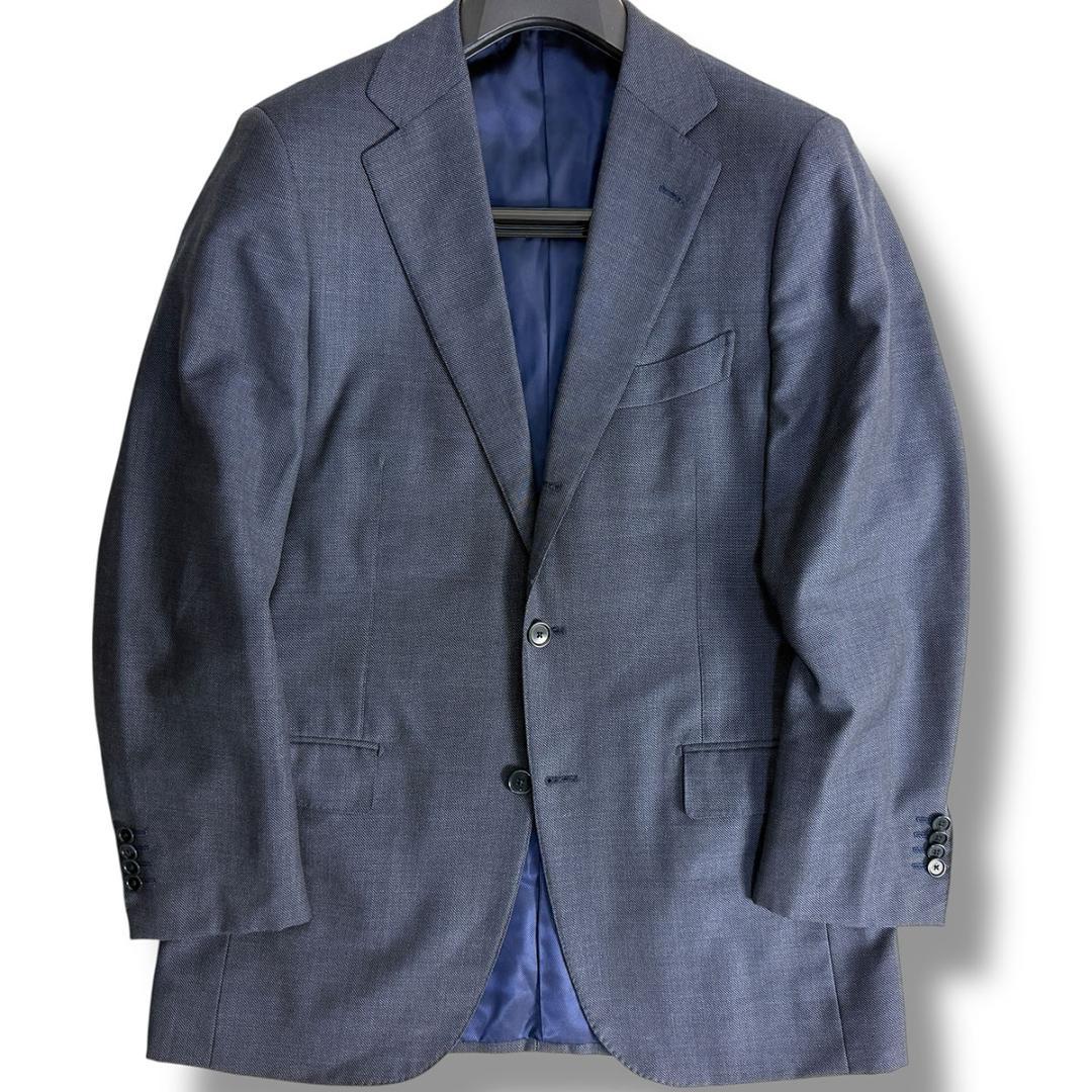 J7216 美品 ビームスF ソリッドスーツ ネイビー 52 BEAMS F