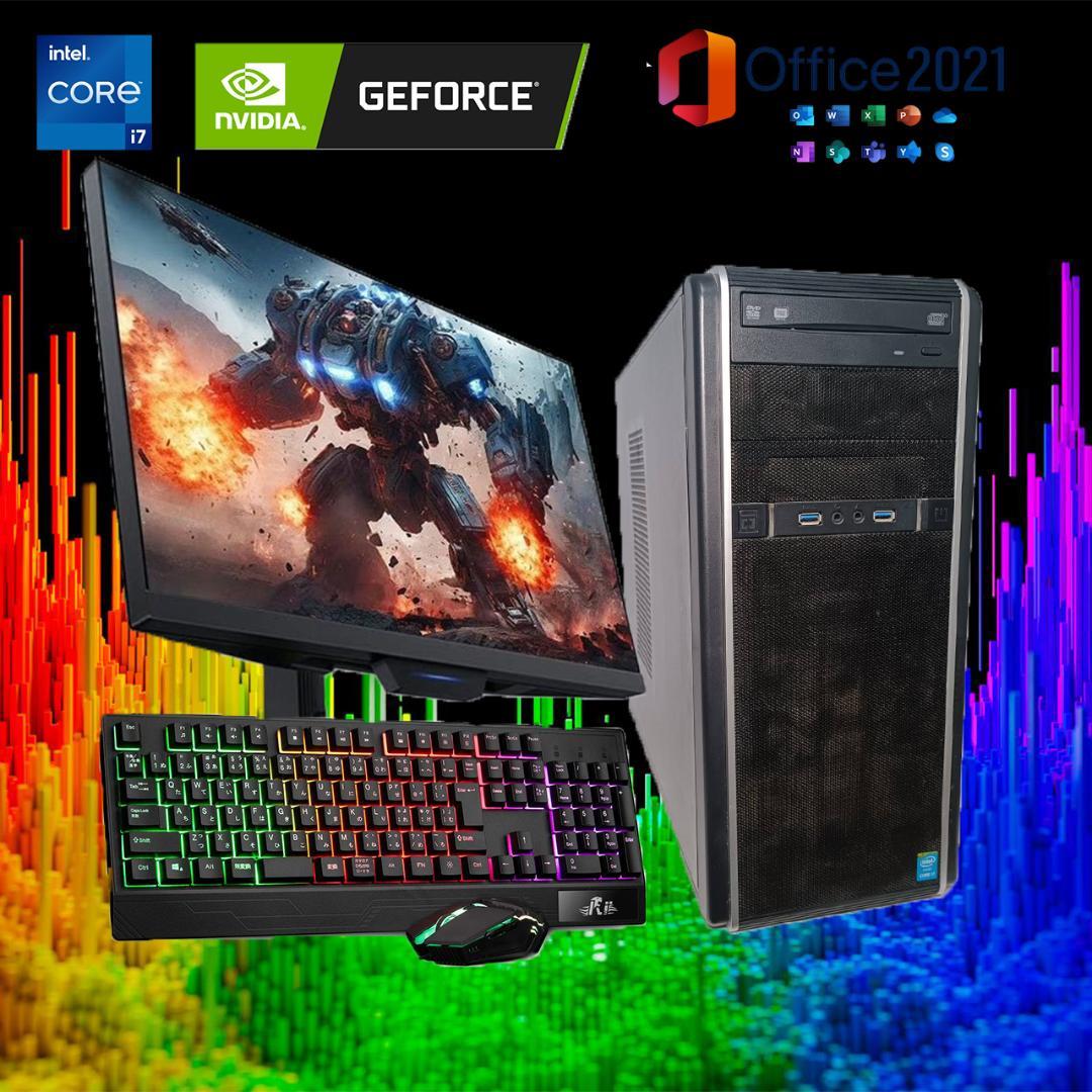 【激安ゲーミングPCフルセット】快適動作！MS Office搭載 GTX960