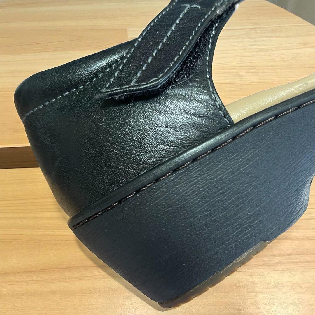 美品 ムーンスター スポルス ブラック レディース サンダル　LL