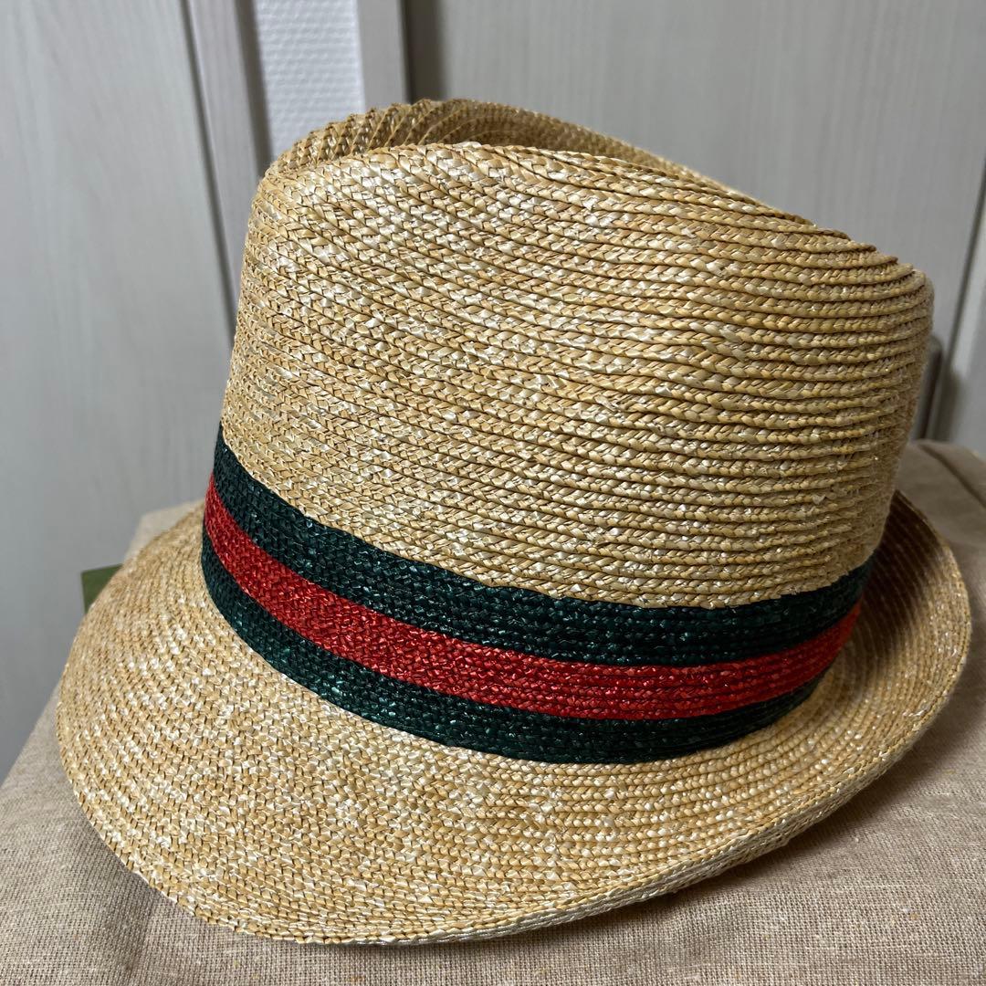 最終！！新品未使用　グッチ　ストローハット　Lサイズ　麦わら帽子