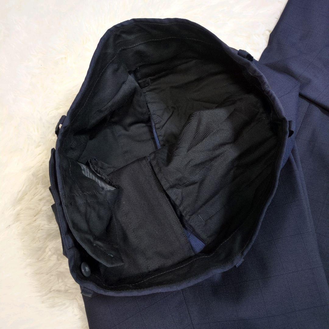 三峰　ミツミネ　ロロピアーナ　セットアップ　スーツ　チェック　ネイビー　高級