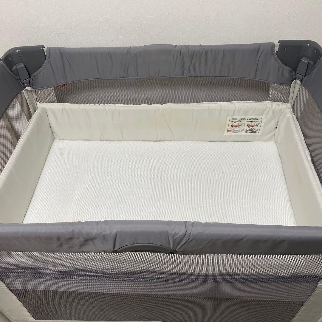 Aprica アップリカ　ベビーベッド ココネルエアー グレーベアー