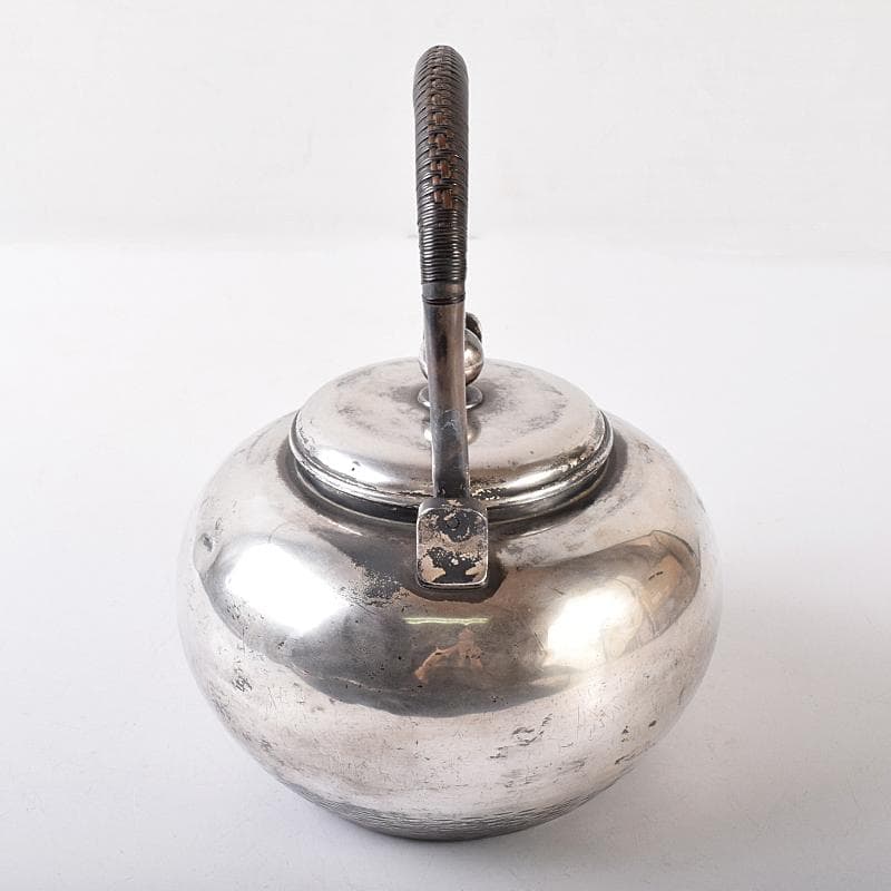 煎茶道具　三越銀製　銀瓶　湯沸し　約508g　L　R8166