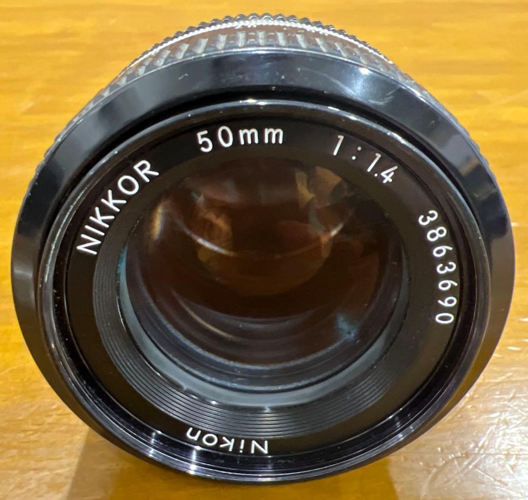 ニコン　単焦点レンズ　Ai　NIKKOR　50mm　f1.4　リアキャップ付き