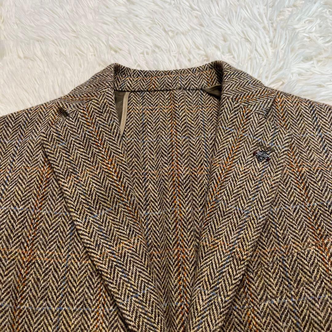 美品✨G-stage ハリスツイード　テーラードジャケット　ヘリンボーン　L相当