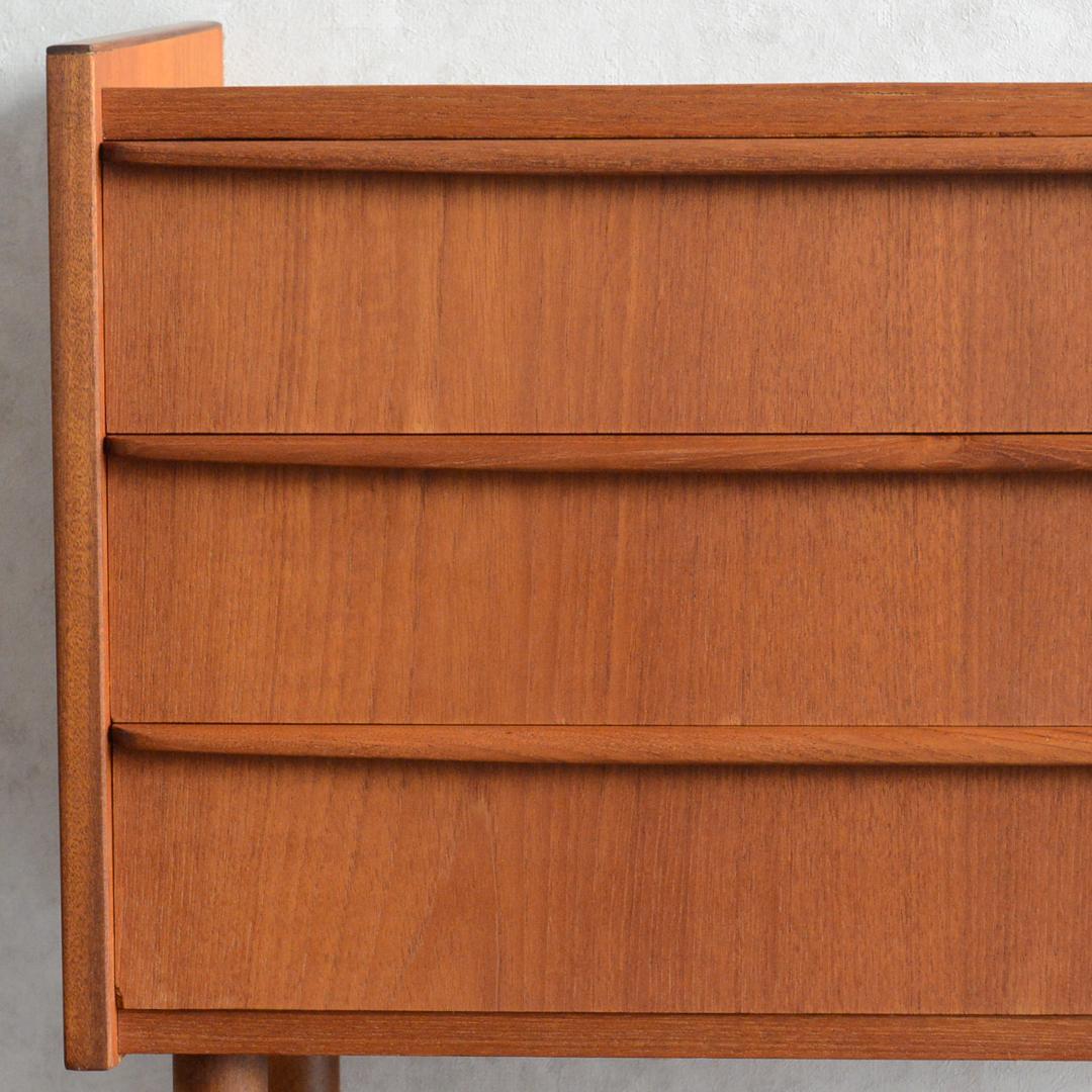 デンマーク 北欧ヴィンテージ チーク ３段 チェスト 北欧家具 サイドチェスト