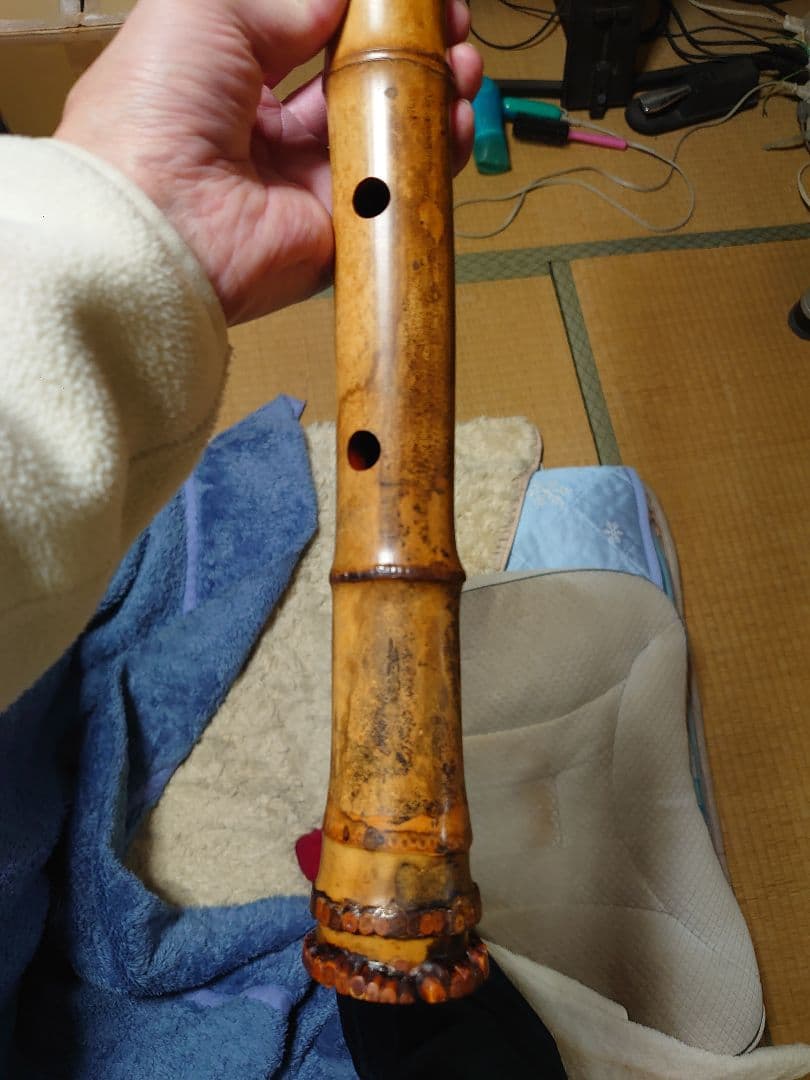 尺八本体 竹製 約70cm　 刻印あり