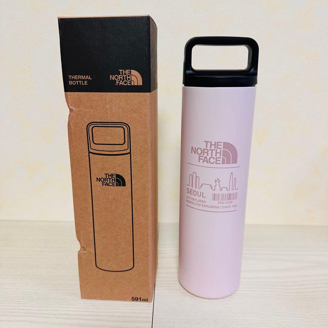 【新品・韓国限定】ノースフェイス 水筒 ベビーピンク　ブラック　591ml
