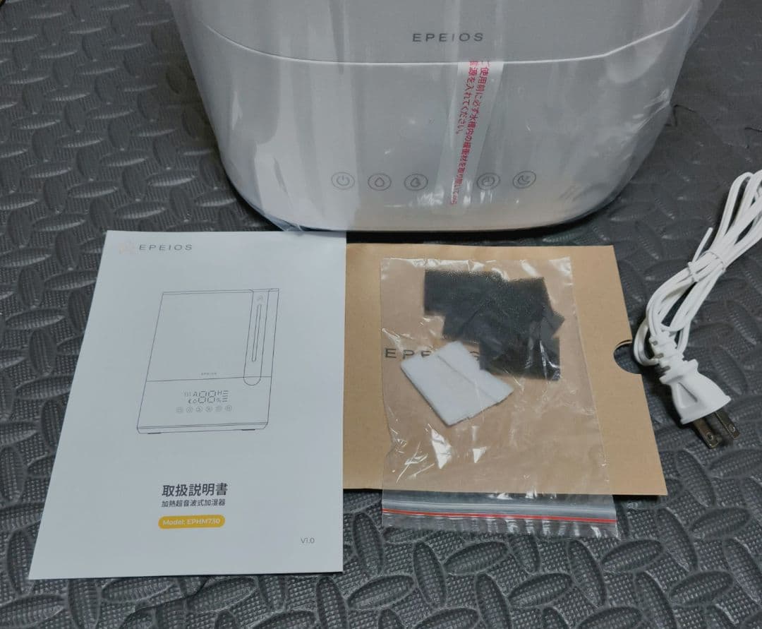 【新品】EPEIOS 加湿器 6L ハイブリッド式 アロマ対応 EPHM730