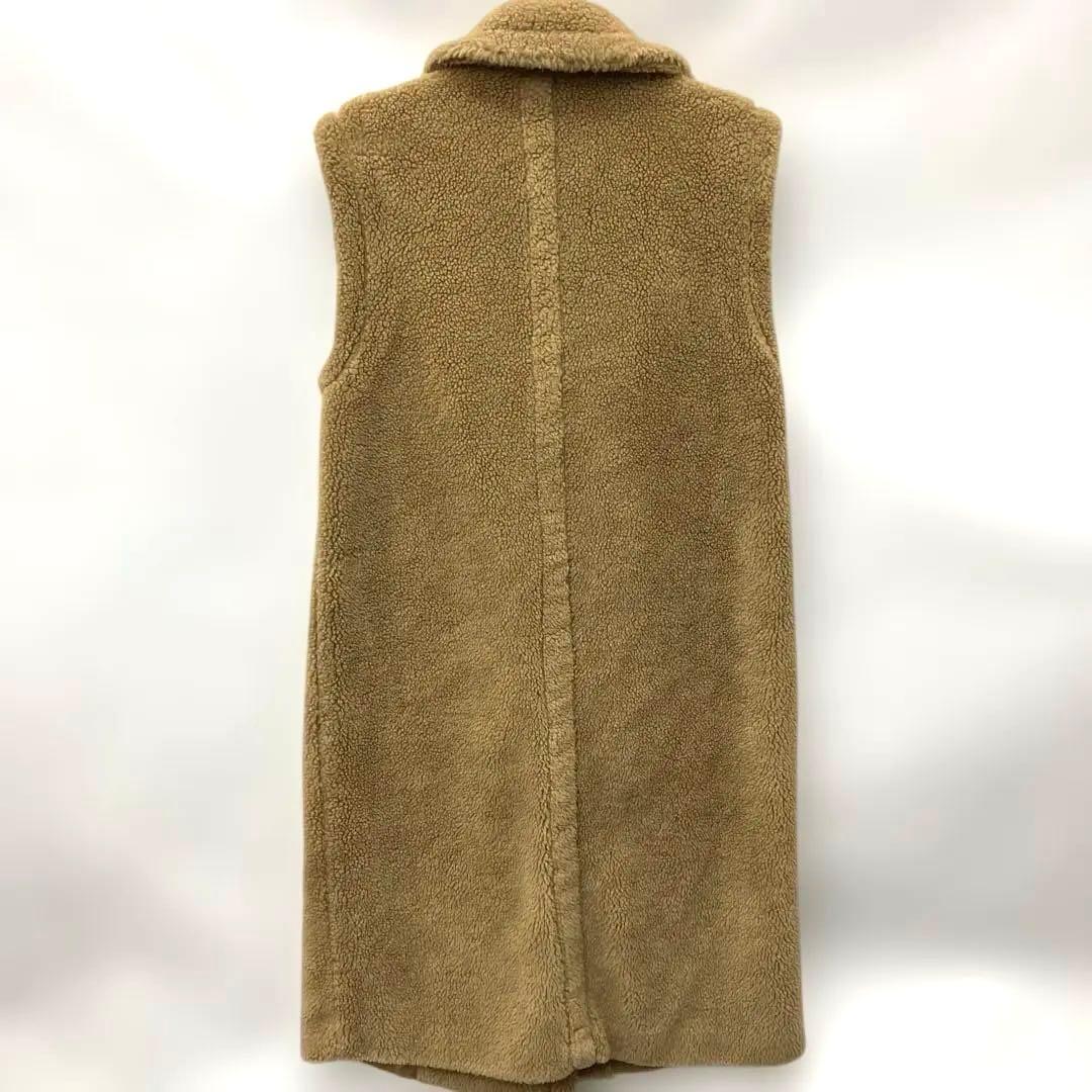 MARELLA ベージュ ボア ダブルブレスト ベスト コート MAX MARA