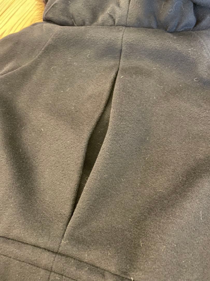 SPORTMAX フォックスファー付きブラックコート