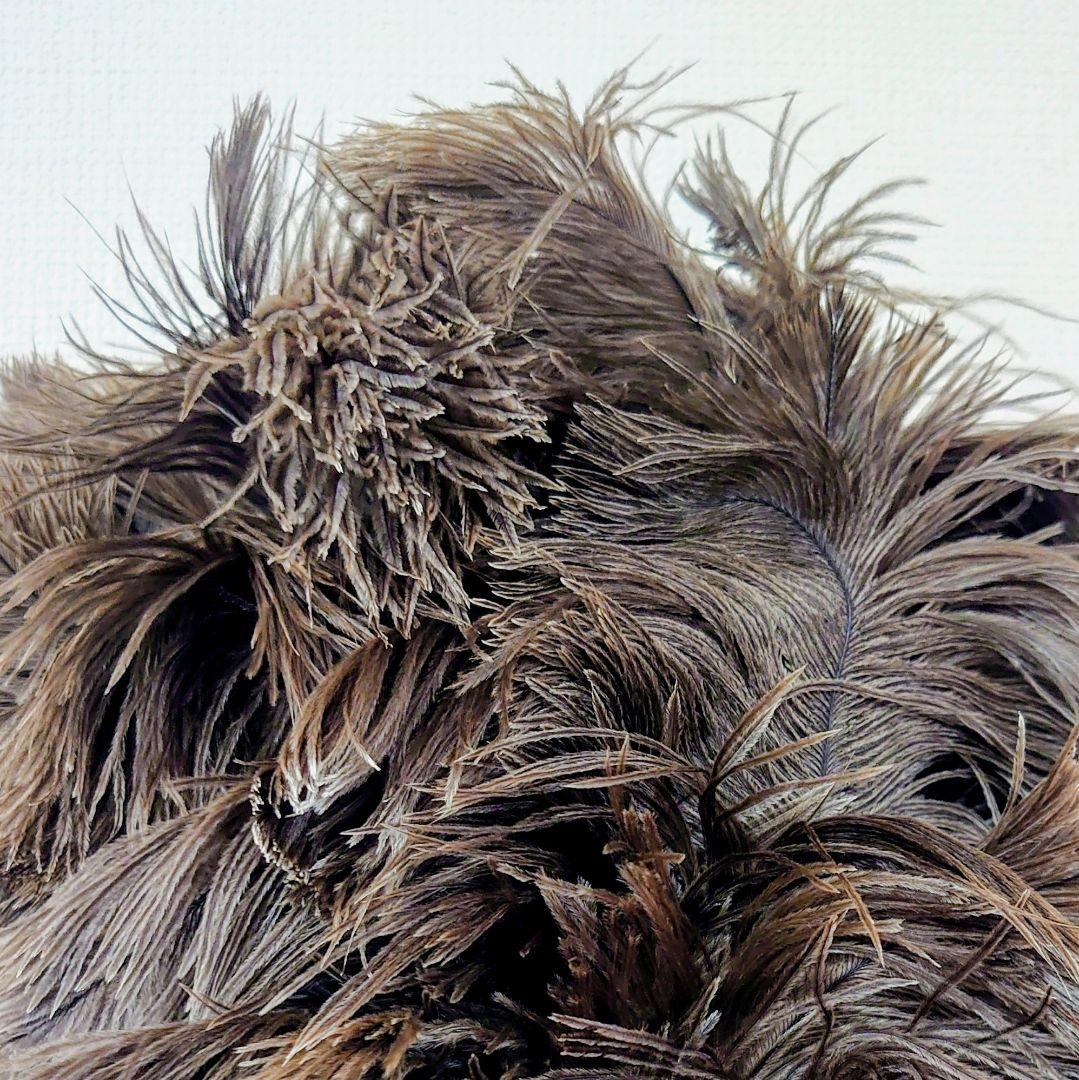 最高級 オーストリッチ 羽毛ブラシ (シルバーグレー) ／毛ばたき専門ESCI製