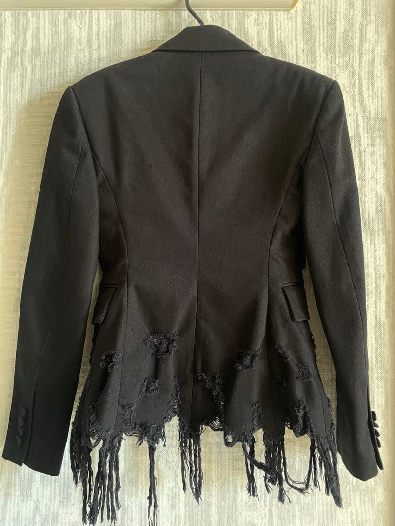 alexanderwang アレキサンダーワン フリンジテーラードジャケット 黒