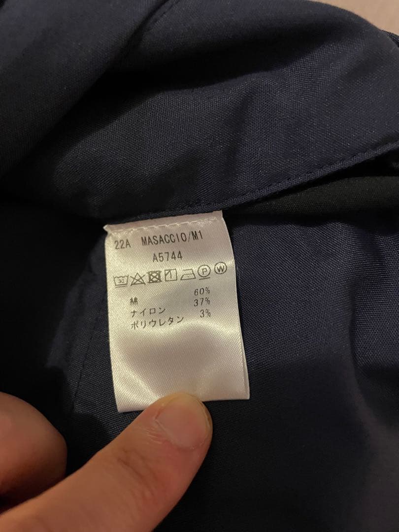 giab's ARCHIVIO MASACCIO 44ネイビー　永久クリース仕様