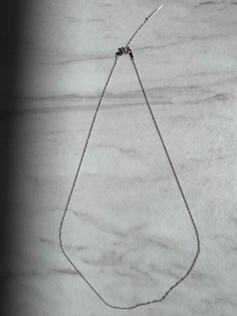 PT950 スクリューチェーンネックレス スライドアジャスター付き 刻印あり