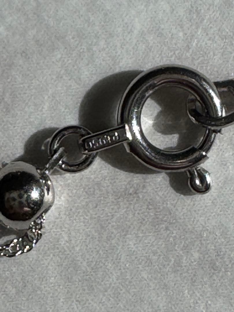 PT950 スクリューチェーンネックレス スライドアジャスター付き 刻印あり