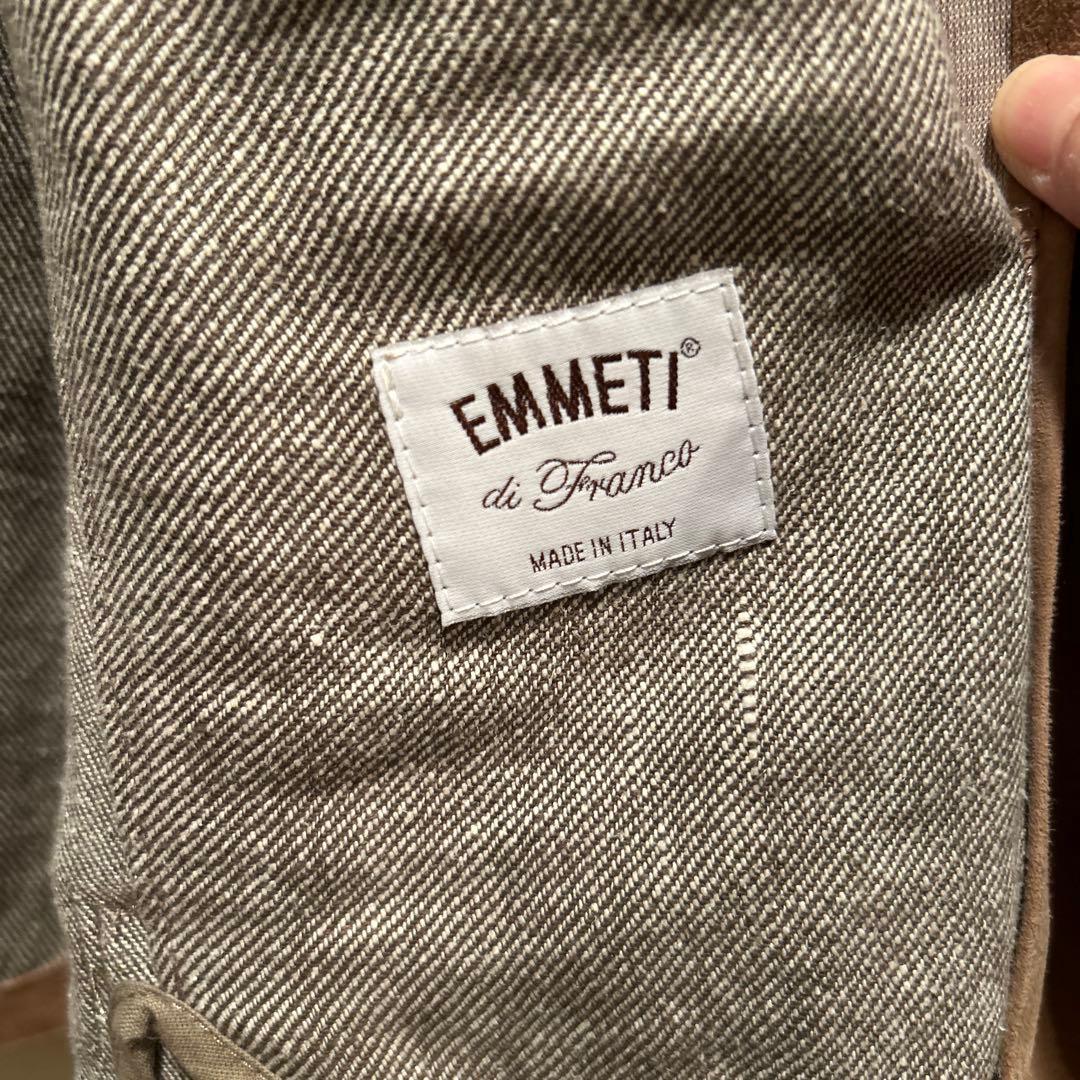 EMMETI テーラードジャケット グレー/ブラウン　エンメティ