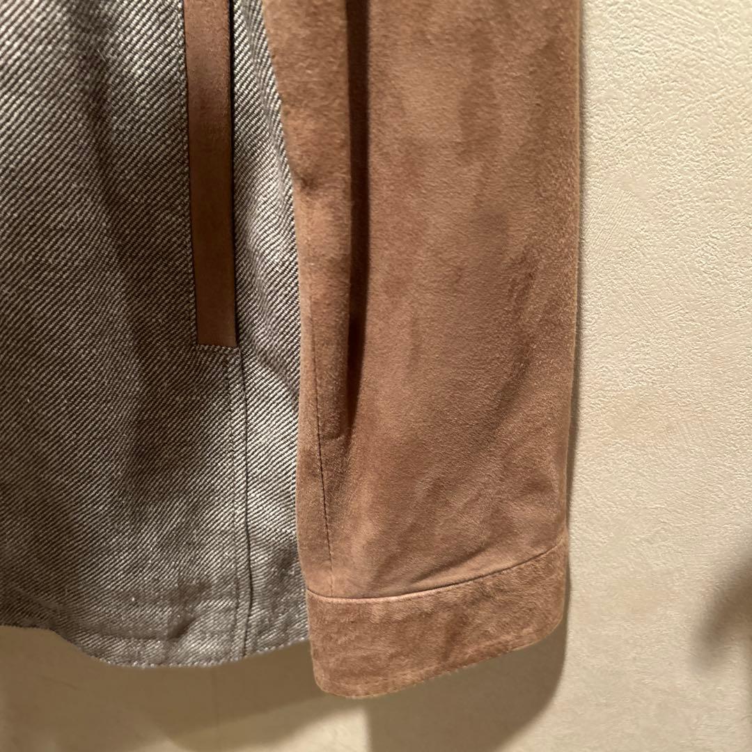 EMMETI テーラードジャケット グレー/ブラウン　エンメティ