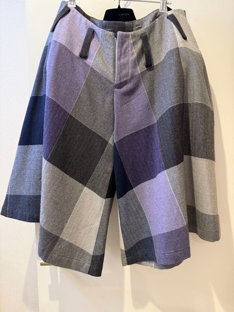 LIMI feu ウール100% チェック柄ショートパンツ S