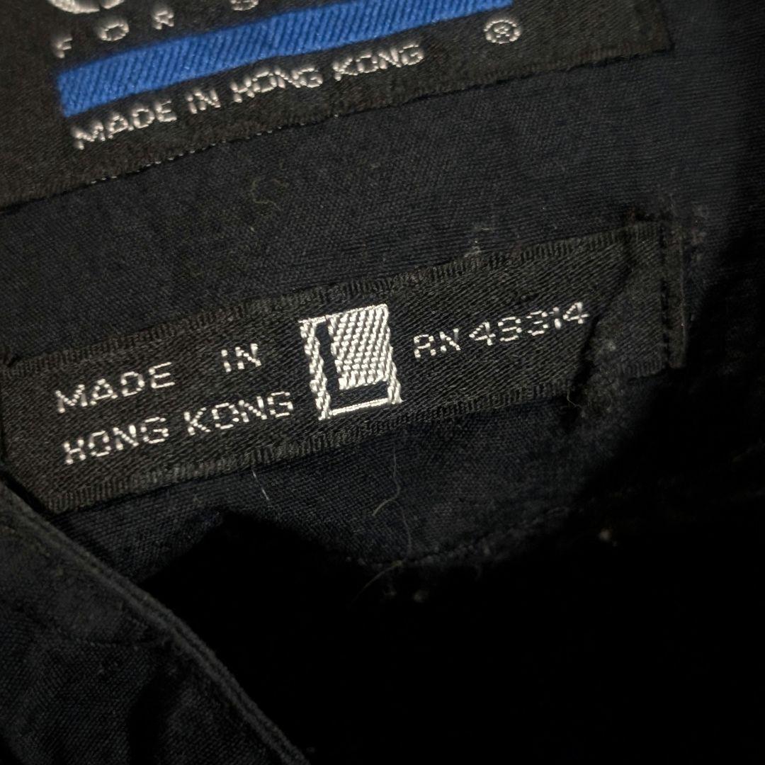 90s　モックネック　ナイロンプルオーバー　アイオワ州　カレッジプリント　裾絞り