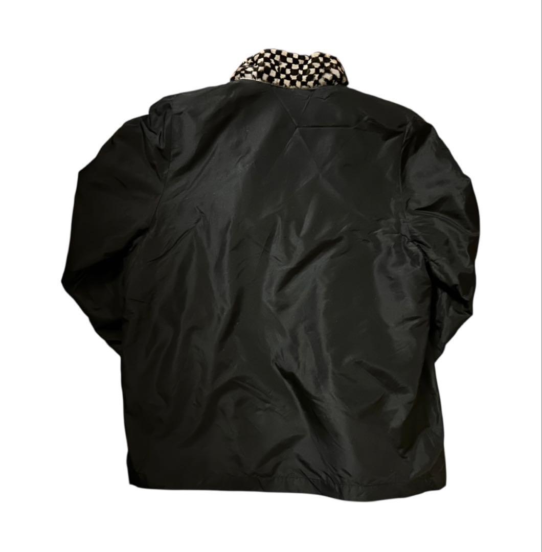 ホワイトベアー　シェアードミンク　　市松模様　ブラック　フリー