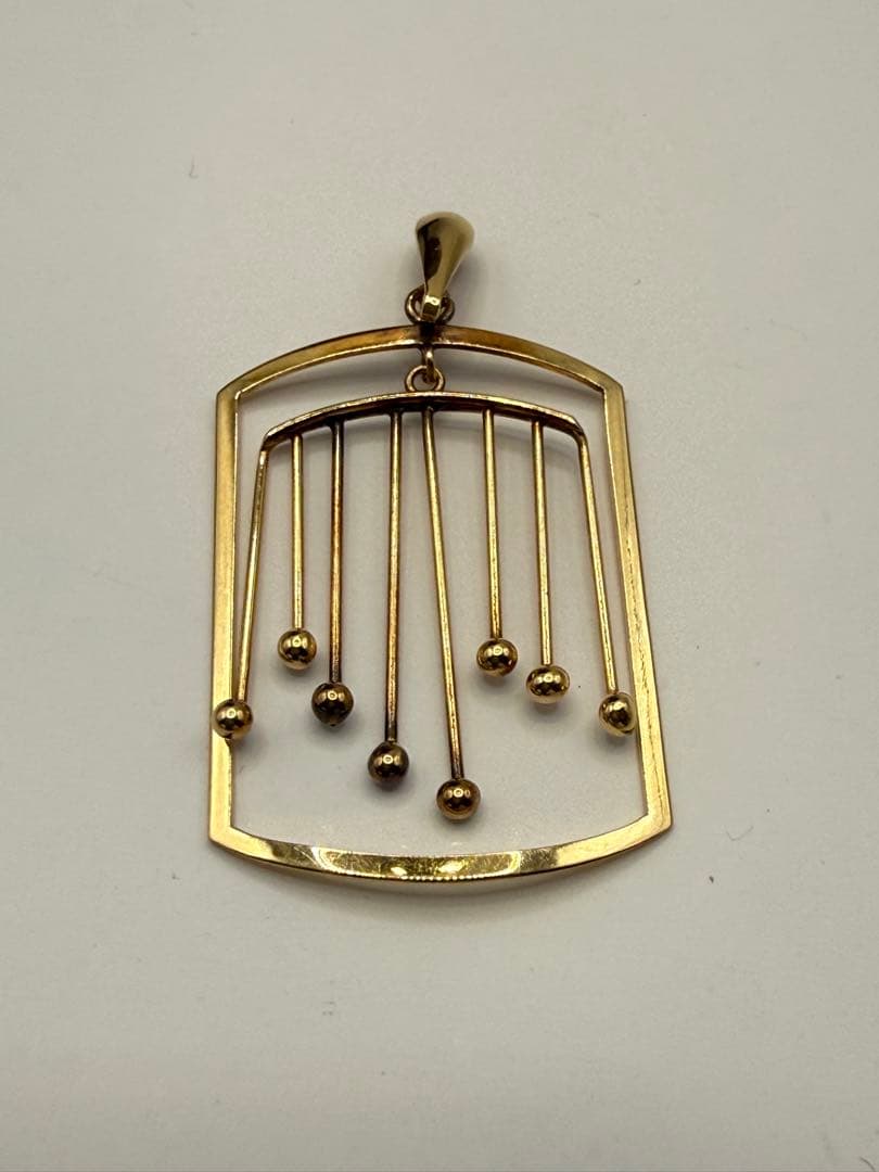 K18 デザイン ペンダントトップ チェーンなし 超音波洗浄器洗浄済み