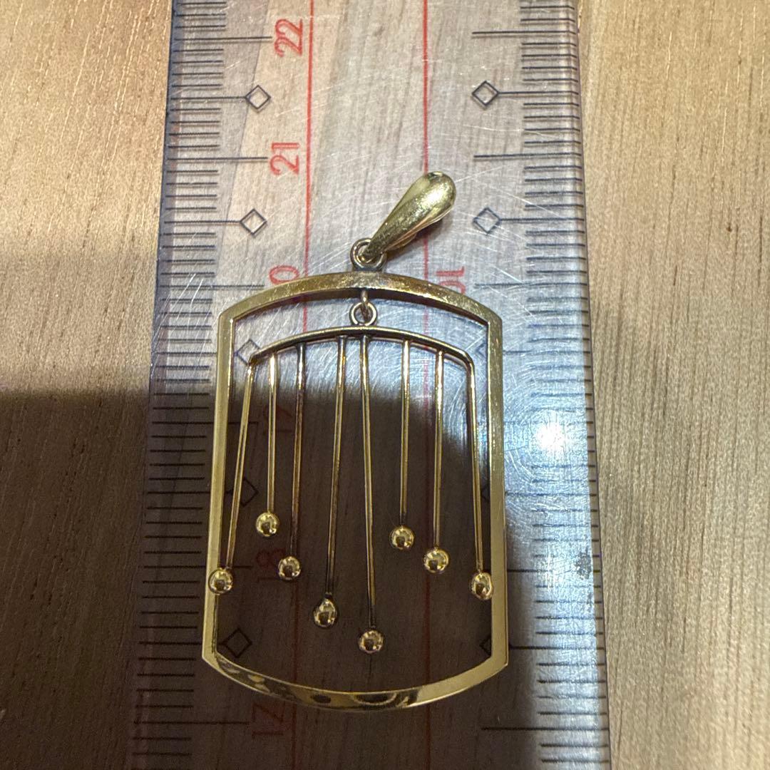 K18 デザイン ペンダントトップ チェーンなし 超音波洗浄器洗浄済み