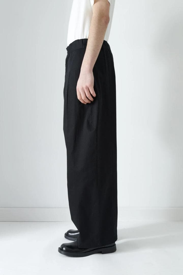 スーツ sage NATION BOX PLEAT TROUSER BLACK