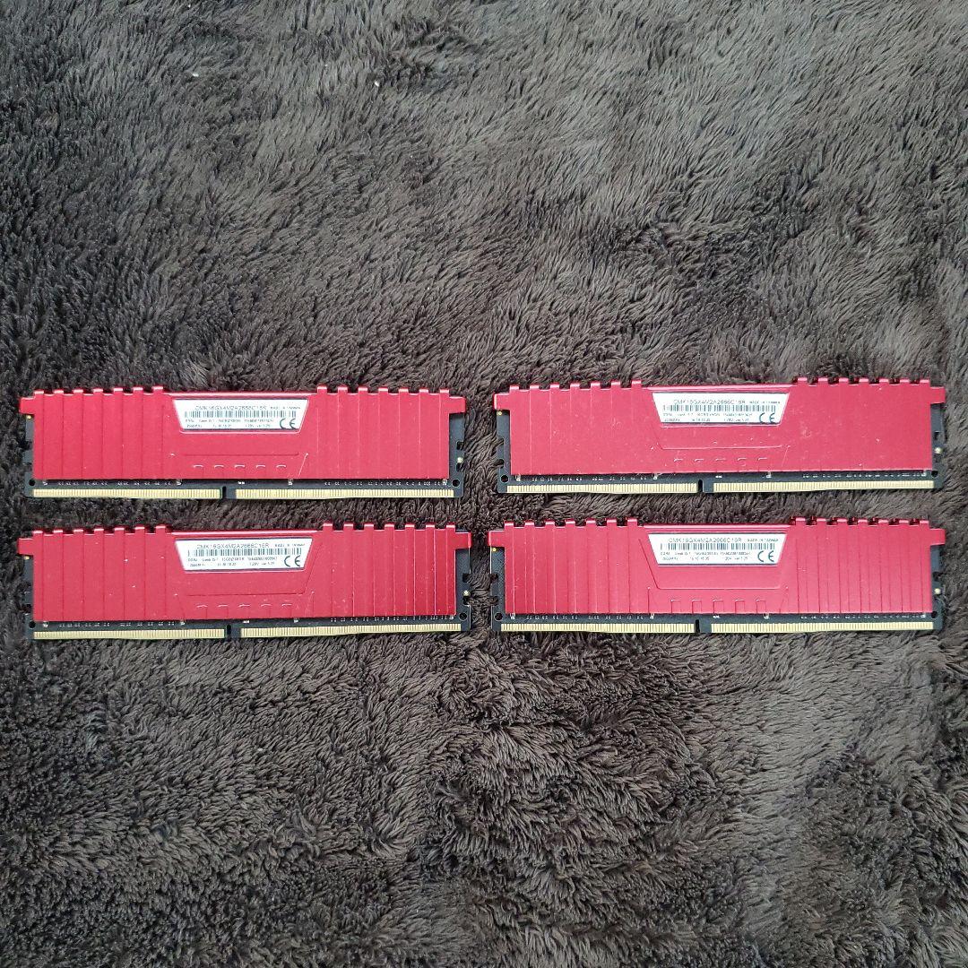 DDR4 8GB×4枚 CMK16GX4M2A2666C16R
