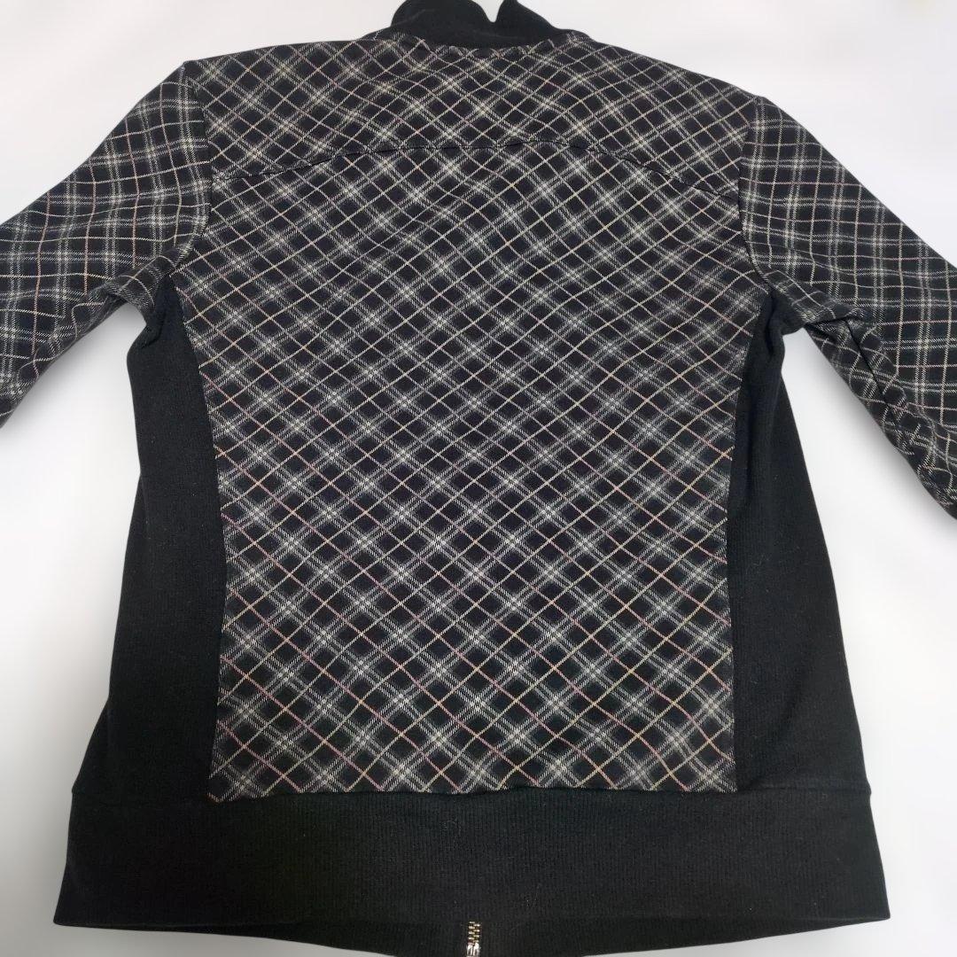 バーバリーブルーレーベル　ホースロゴ　チェックパーカー　38　三陽商会
