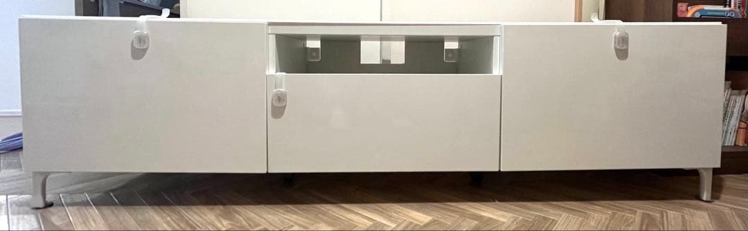 【美品】IKEA ベストー テレビボード テレビ台 180cm ガラス天板